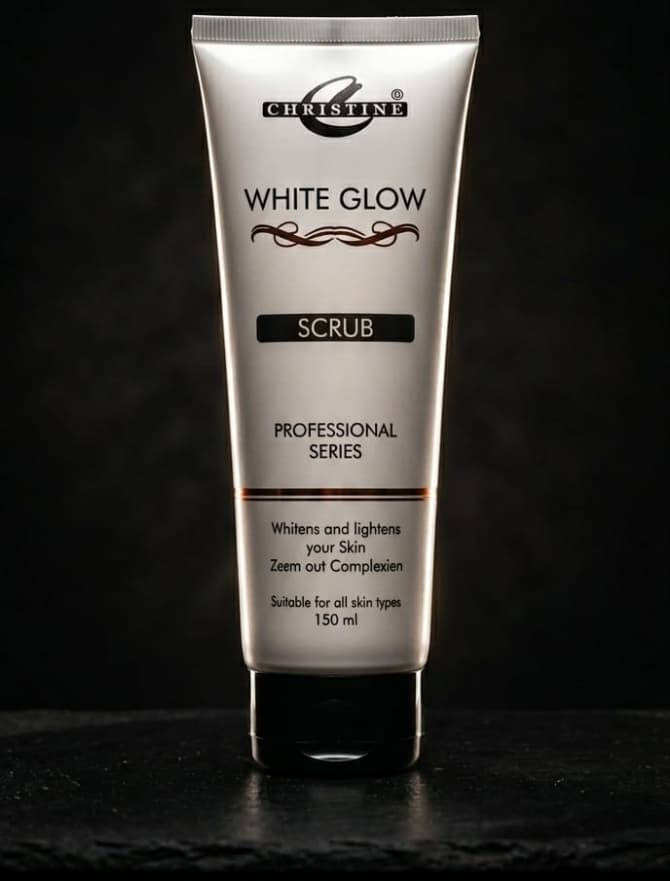 Christine White Glow Scrub Tube