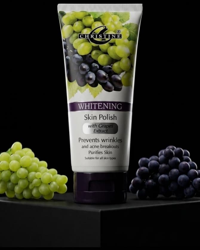 Christine Whitening Skin Polish Tube (Grapes Extracts)