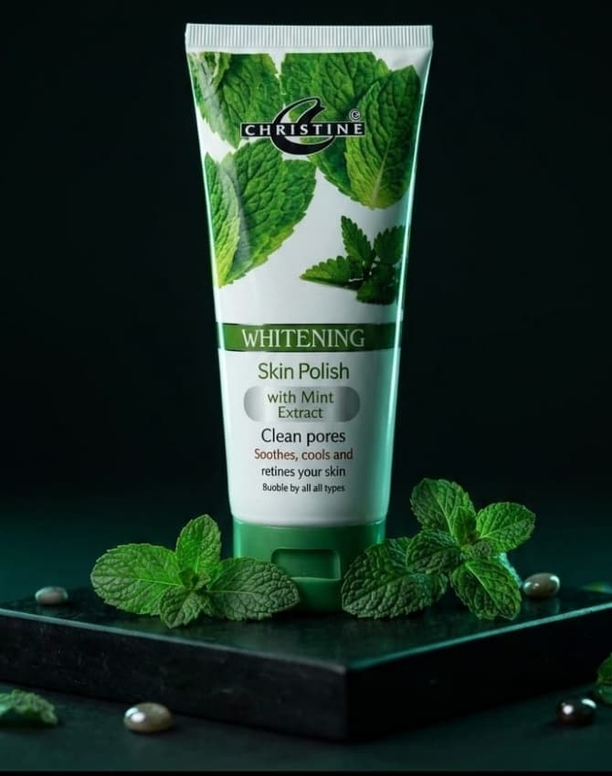 Christine whitening skin polish tube (Mint Extracts)