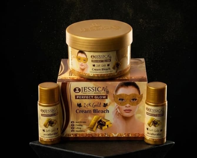 Jessica 24k Gold bleach cream & activator salon pack _500g