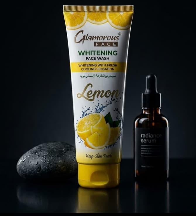 Glamorous face whitening lemon face wash