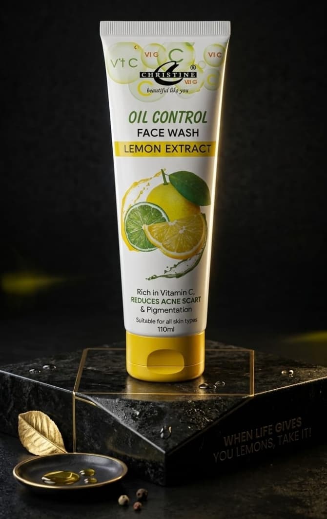 Christine oil control lemon extract face wash
