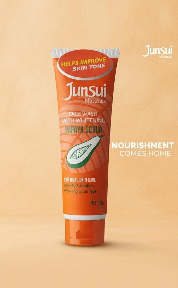 Junsui Naturals papaya scrub face wash 100gm