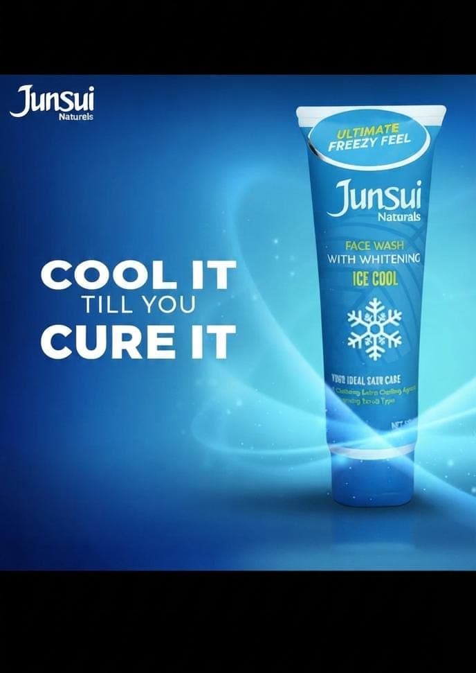 Junsui Naturals face wash with whitening lce cool